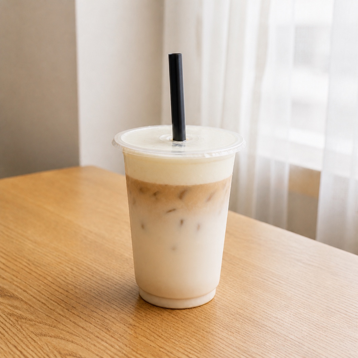 Pale milk-forward bạc xỉu finished with a thick salted cream cap.