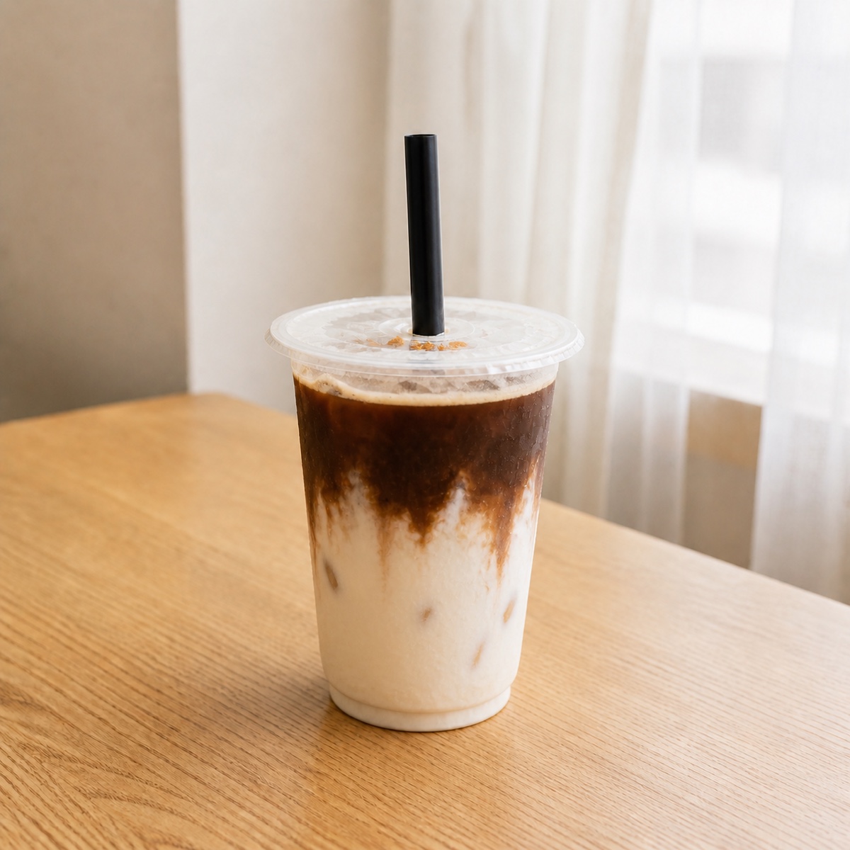 Dark Vietnamese coffee layered over creamy coconut milk.